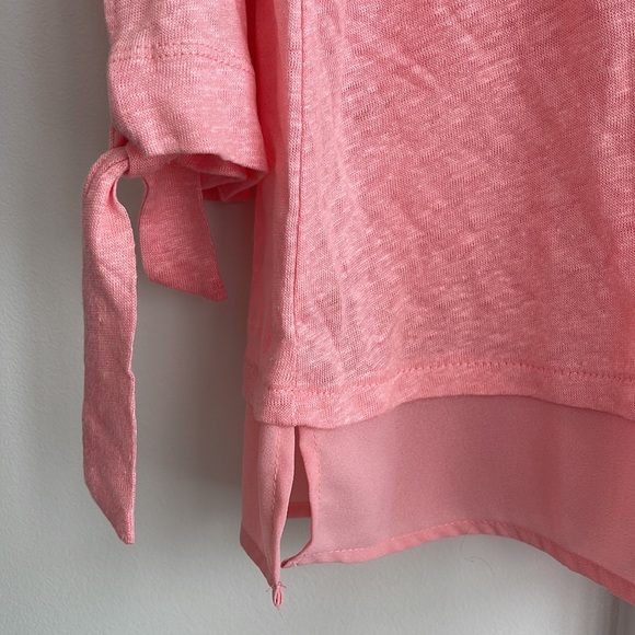 Sanctuary Sylvie Tie Sleeve Tee. Pink size Medium - Picture 9 of 9